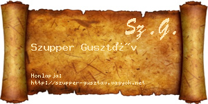 Szupper Gusztáv névjegykártya