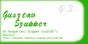 gusztav szupper business card